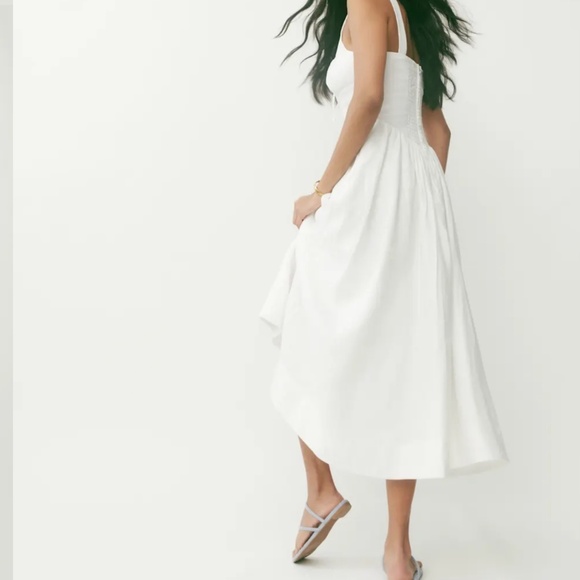 Reformation Balia Linen Dress Ivory - Size 8 - Picture 3 of 4